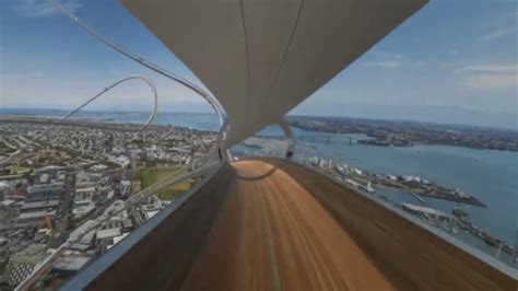 SkySlide at the Sky Tower .